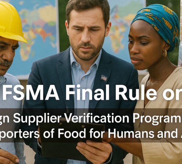 FSMA Final Rule on Foreign Supplier Verification Programs (FSVP) for Importers of Food for Humans and Animals