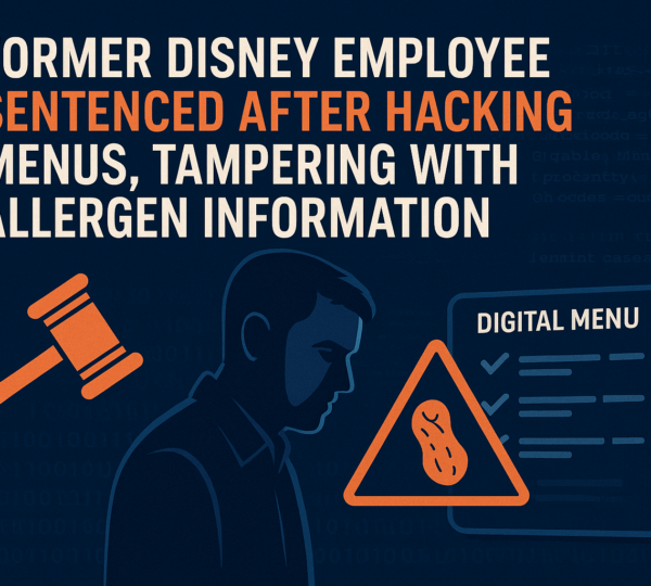 Read more about the article Former Disney Employee Jailed After Tampering with Allergen Information in Alarming Cyberattack on Menu System