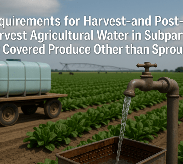 Requirements for Harvest and Post-Harvest Agricultural Water in Subpart E for Covered Produce Other than Sprouts